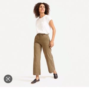 Everlane high rise wide leg crop pants